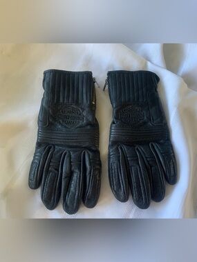 HARLEY DAVIDSON Leather Gloves, Perforated for Summer, Like New